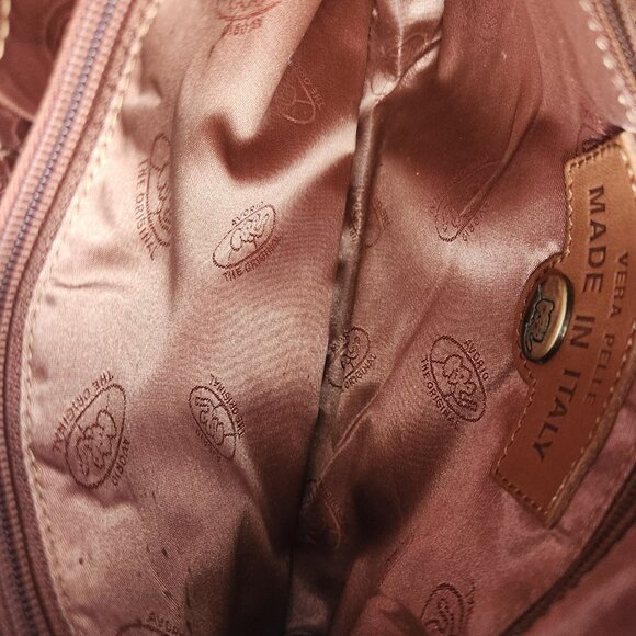Vera Pelle Avorio Italy Leather Brown/ Multicolor Lady Crossbody/ Shoulder Purse - Picture 11 of 16